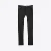 伊夫圣罗兰/Yves Saint laurent 标志性黑色皮革低腰紧身牛仔裤 496409Y5RG21000