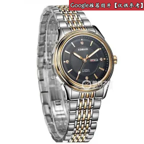 依波/Ebohr 都市经典系列 34毫米 不锈钢镀金，间玫瑰金色 蓝宝石水晶玻璃 女表 50010127