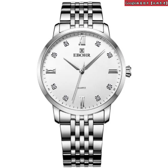 依波/Ebohr 精艺系列系列 41毫米 不锈钢 高强度石英表镜 男表 50290116