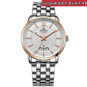 依波/Ebohr 都市经典系列 41.5毫米 不锈钢镀金，间玫瑰金色 蓝宝石水晶玻璃 男表 50340217