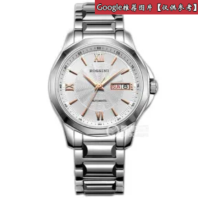 罗西尼/Rossini 雅尊商务系列 40毫米 原色全光不锈钢 自动机械 男表 5585W01D
