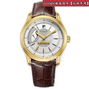 罗西尼/Rossini 雅尊商务系列 41.5毫米 金色光砂不锈钢  男表 5615G01B