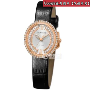 罗西尼/Rossini 典美时尚系列  玫瑰金色全光不锈钢，镶钻 石英 女表 5638G01B