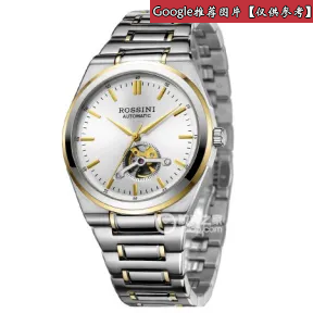 罗西尼/Rossini 雅尊商务系列  不锈钢，间18K黄金  男表 5677T01A