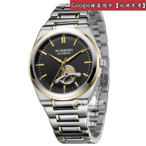 罗西尼/Rossini 雅尊商务系列  不锈钢，间18K黄金  男表 5677T04B
