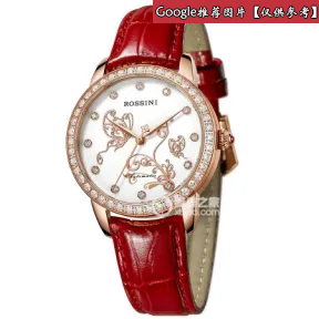 罗西尼/Rossini 典美时尚系列 34毫米 玫瑰金色全光不锈钢，镶钻  女表 5722G01C