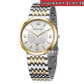 罗西尼/Rossini 雅尊商务系列 35.5毫米 间金色不锈钢 石英 女表 6387T01B