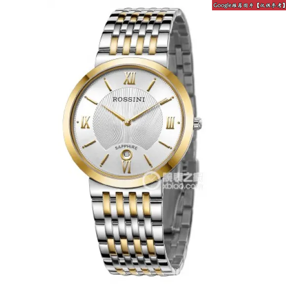 罗西尼/Rossini 雅尊商务系列 35.5毫米 间金色不锈钢 石英 女表 6387T01B
