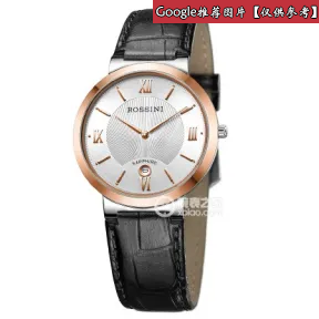 罗西尼/Rossini 雅尊商务系列 35.5毫米 间玫瑰金色不锈钢 石英 女表 6387T01C