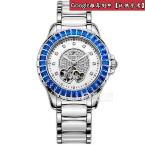 罗西尼/Rossini 典美时尚系列 38毫米 原色全光不锈钢，镶嵌钻石表圈 自动机械 女表 6620W01A