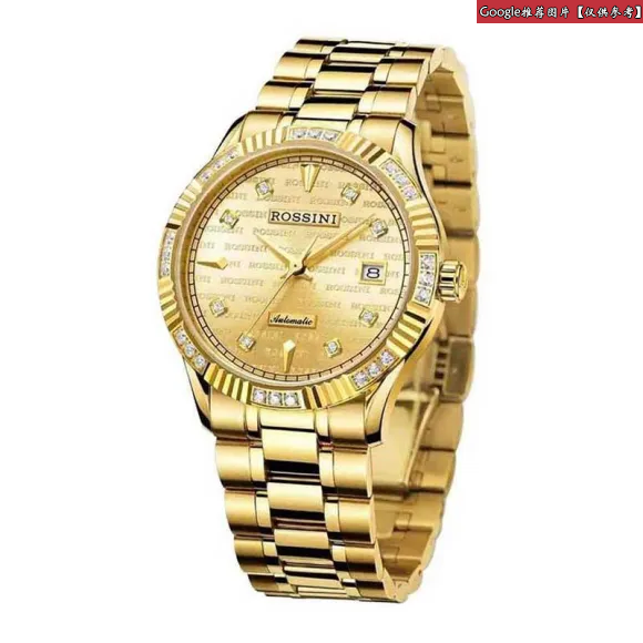 罗西尼/Rossini 雅尊商务系列  金色不锈钢  中性表 6705G06B
