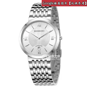 罗西尼/Rossini 雅尊商务系列 37.5毫米 不锈钢 石英 男表 7387W01A