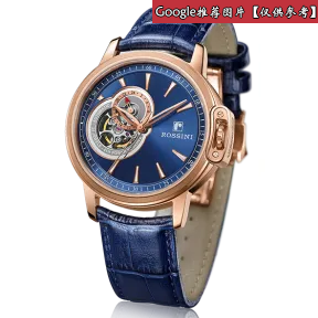罗西尼/Rossini 雅尊商务系列 42毫米 玫瑰金色全光不锈钢 自动机械 男表 8633G05D