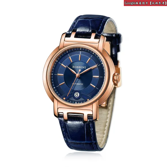 罗西尼/Rossini 雅尊商务系列 41毫米 玫瑰金色不锈钢  男表 9565G05B