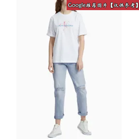 卡尔文·克莱恩/Calvin Klein CALVIN KLEIN 女装Logo短袖T恤 J213210-牛仔休闲系列