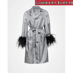 普拉达/Prada 羽饰丝质睡衣 VT6045-1QJJ-F0Z2I