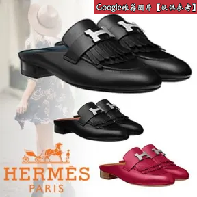 爱马仕/Hermes 黑色 Rivoli穆勒鞋 H181066Z_03360