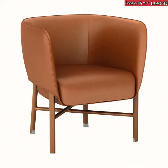 爱马仕/Hermes 棕色 Les Necessaires d'Hermes “cabriolet”扶手椅 H960134M_01