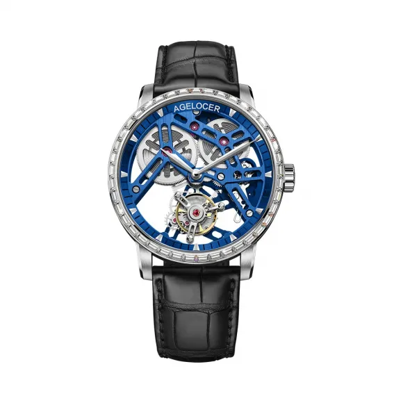 艾戈勒/Agelocer Tourbillon 陀飞轮系列 316L精钢 40mm 手动机械机芯 男表 9004E1