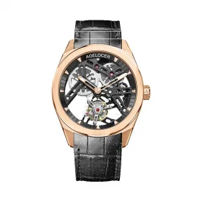 艾戈勒/Agelocer 陀飞轮运动系列 316L精钢 42mm 手动机械机芯 男表 9101D1