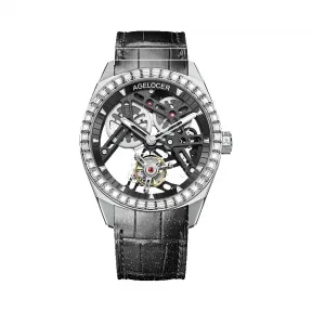 艾戈勒/Agelocer 陀飞轮运动系列 316L精钢 42mm 手动机械机芯 男表 9101E1