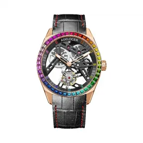 艾戈勒/Agelocer 陀飞轮运动系列 316L精钢 42mm 手动机械机芯 男表 9101L4