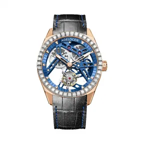 艾戈勒/Agelocer 陀飞轮运动系列 316L精钢 42mm 手动机械机芯 男表 9104F6