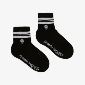 亚历山大麦昆/Alexander McQueen 女士黑色骷髅头运动袜 6454233D17Q1077 