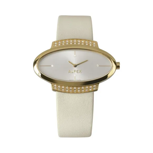 爱华时/Alfex ip黄金与44 simili石头 石英机芯 5724-781