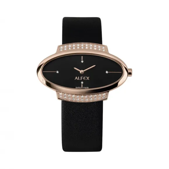 爱华时/Alfex 玫瑰金搭配44颗类似宝石 石英机芯 5724-898