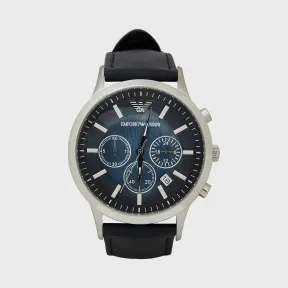 安普里奥·阿玛尼/Emporio Armani 计时码表 配有钢制表壳，渐变色表盘和皮革表带 | 男 50220450gs