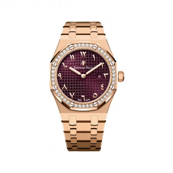 爱彼/Audemars Piguet 皇家橡树系列 33 MM 18K玫瑰金 石英机芯 女表 67651OR.ZZ.1261OR.06