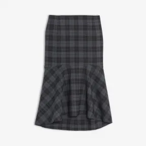 巴黎世家/Balenciaga 煤炭色 三角布拼接摆裙 35413113ka