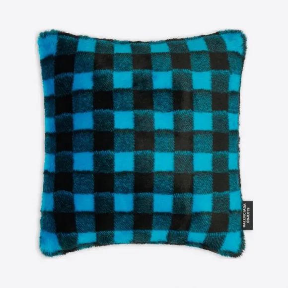 巴黎世家/Balenciaga 维希靠垫 蓝色/黑色 698554T01224684