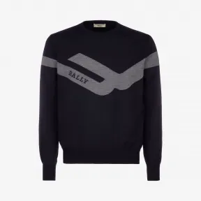 巴利/Bally 墨蓝色羊毛针织套衫 6227248