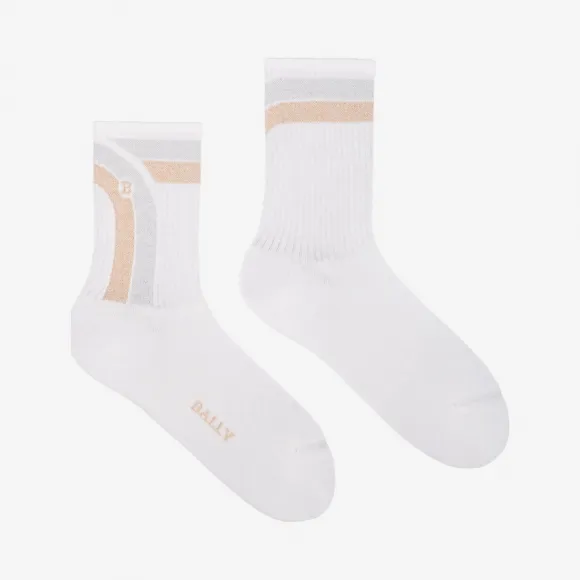 巴利/Bally 多重金色精细平纹针织袜 6227550