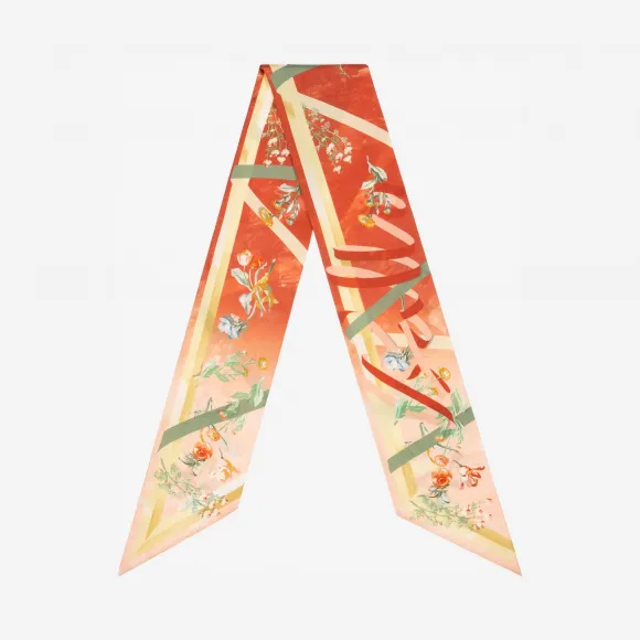 巴利/Bally 多重粉色印花真丝长条围巾 6227586