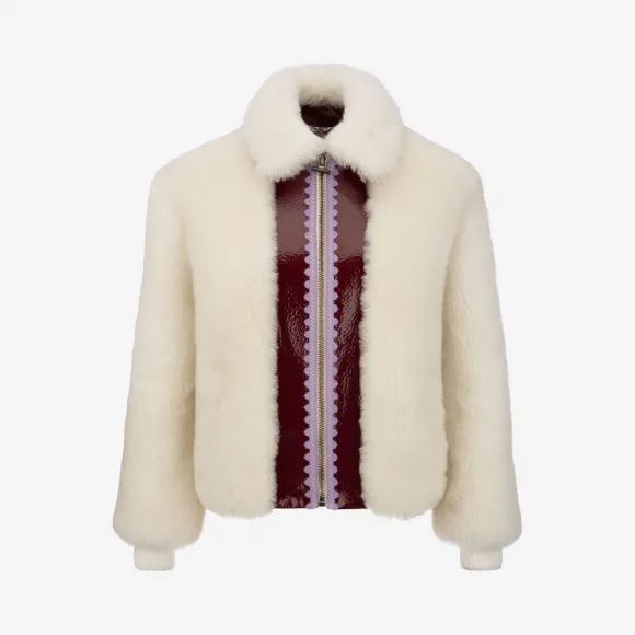 巴利/Bally 骨白色毛羊皮夹克 6229323