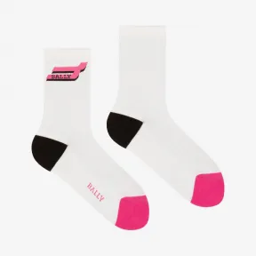 巴利/Bally 洋红色棉混纺运动袜 6229420