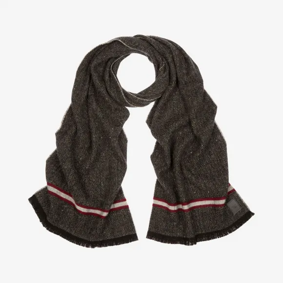 巴利/Bally 多重棕色羊毛羊绒混纺围巾 6229488