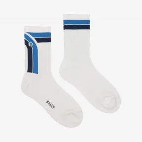 巴利/Bally 多重中国蓝棉混纺运动袜 6229515