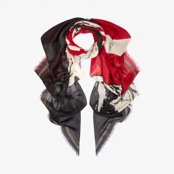 巴利/Bally 杂色莫代尔混纺面料披肩 6229531