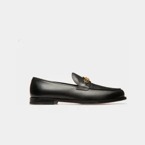 巴利/Bally Kelsy 黑色皮革莫卡辛鞋 6234479