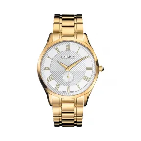 宝曼/Balmain Classic R Gent Small Second 精钢镀金 石英机芯 男表 B1420.33.22