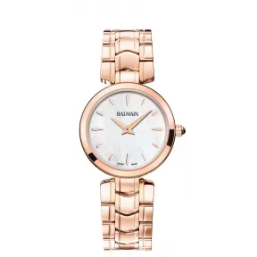 宝曼/Balmain 32MM 不锈钢镀玫瑰金 石英机芯 女表 B42793386