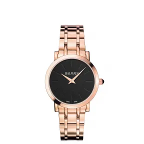 宝曼/Balmain 32MM 不锈钢镀玫瑰金 石英机芯 女表 B44393366