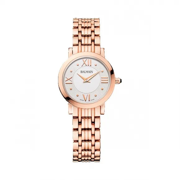 宝曼/Balmain Elegance Chic XS 精钢镀玫瑰金 石英机芯 女表 B4699.33.22