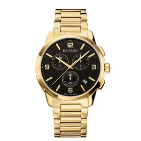 宝曼/Balmain 42MM 不锈钢镀金 石英机芯 男表 B74803364