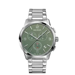 宝曼/Balmain 42MM 不锈钢 石英机芯 男表 B74813374