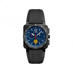 柏莱士/Bell&ross Instruments 系列 42MM 精钢经过亚光黑色DLC工艺处理 石英机芯 男表 BR03-PAF1-CA-SRB